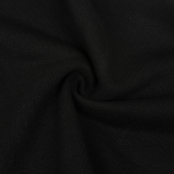 Ткань Футер 3-х нитка, Петля, цвет Черный (на отрез)  в Ханты-Мансийске