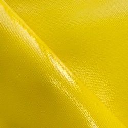 Ткань ПВХ 600 гр/м2 плотная, Жёлтый (Ширина 150см), на отрез  в Ханты-Мансийске