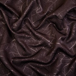 Ткань Блэкаут для штор &quot;Ледовое тиснение цвет Темно-Коричневый&quot; (на отрез)  в Ханты-Мансийске