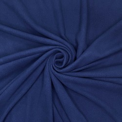 Ткань Флис Односторонний 130 гр/м2, цвет Темно-синий (на отрез)  в Ханты-Мансийске
