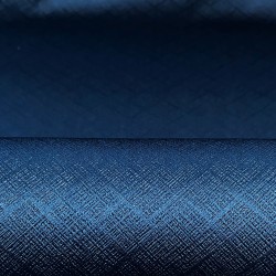 Ткань Блэкаут для штор светозатемняющая 100% &quot;Орнамент Синий&quot; (на отрез)  в Ханты-Мансийске